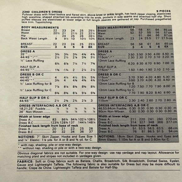 LIttle Vogue 2340 Sz 6 Pullover Dress Vintage Sewing Pattern - Picture 4 of 4